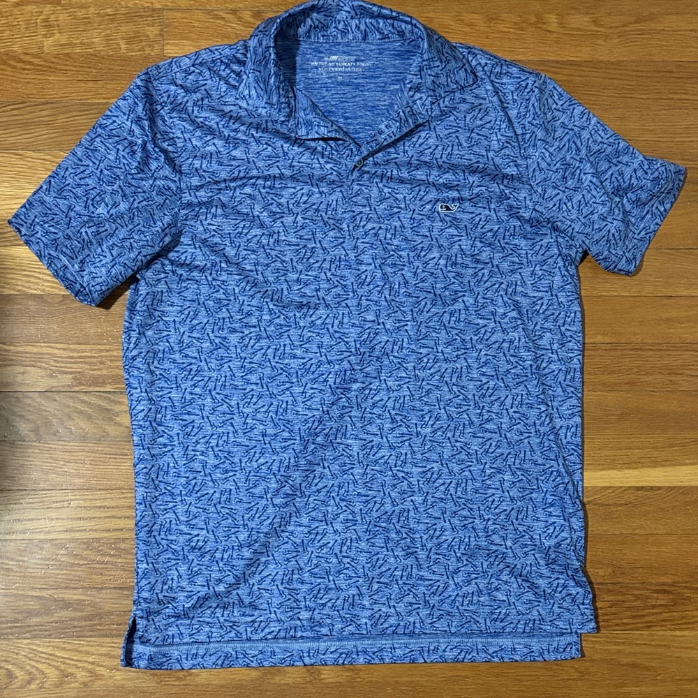 Vineyard Vines Blue Patterned Polo Shirt